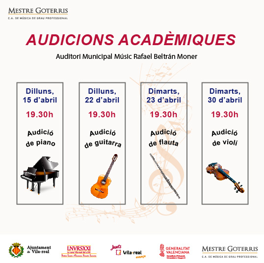 Audicions Acadèmiques del mes d’abril