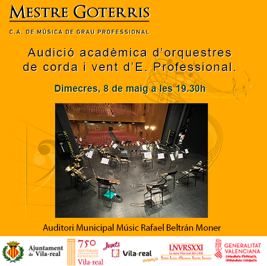 Audició acadèmica d'orquestres.