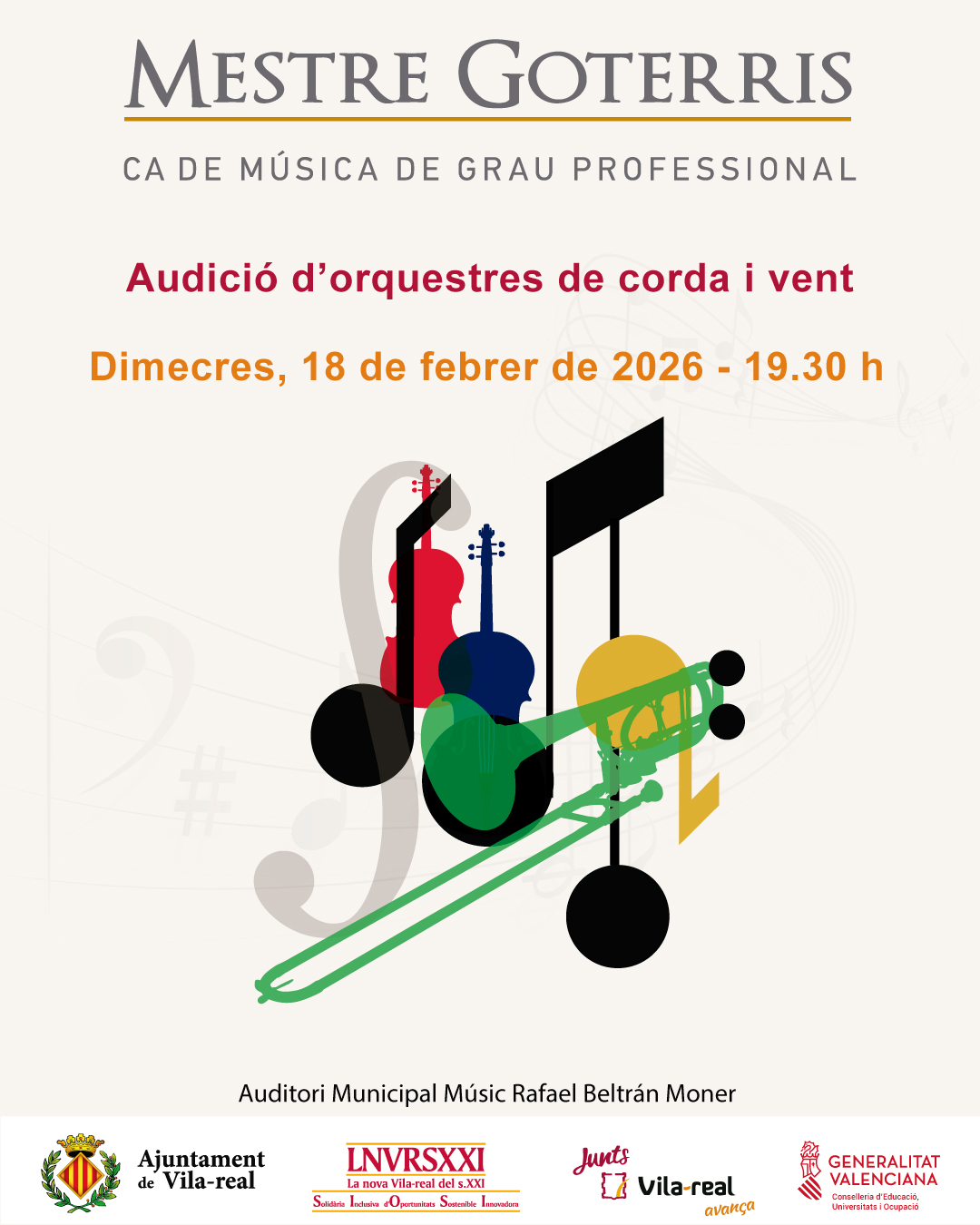 Audició acadèmica d'Orquestres de Corda i Vent.