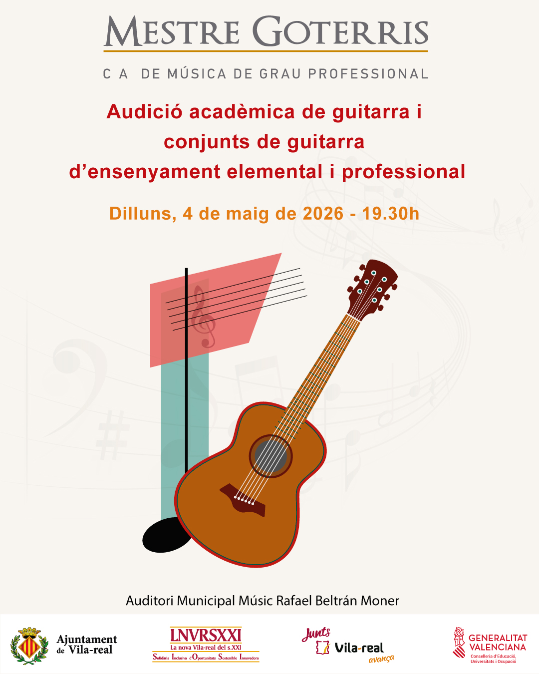 Audició acadèmica de guitarra i conjunt de guitarra