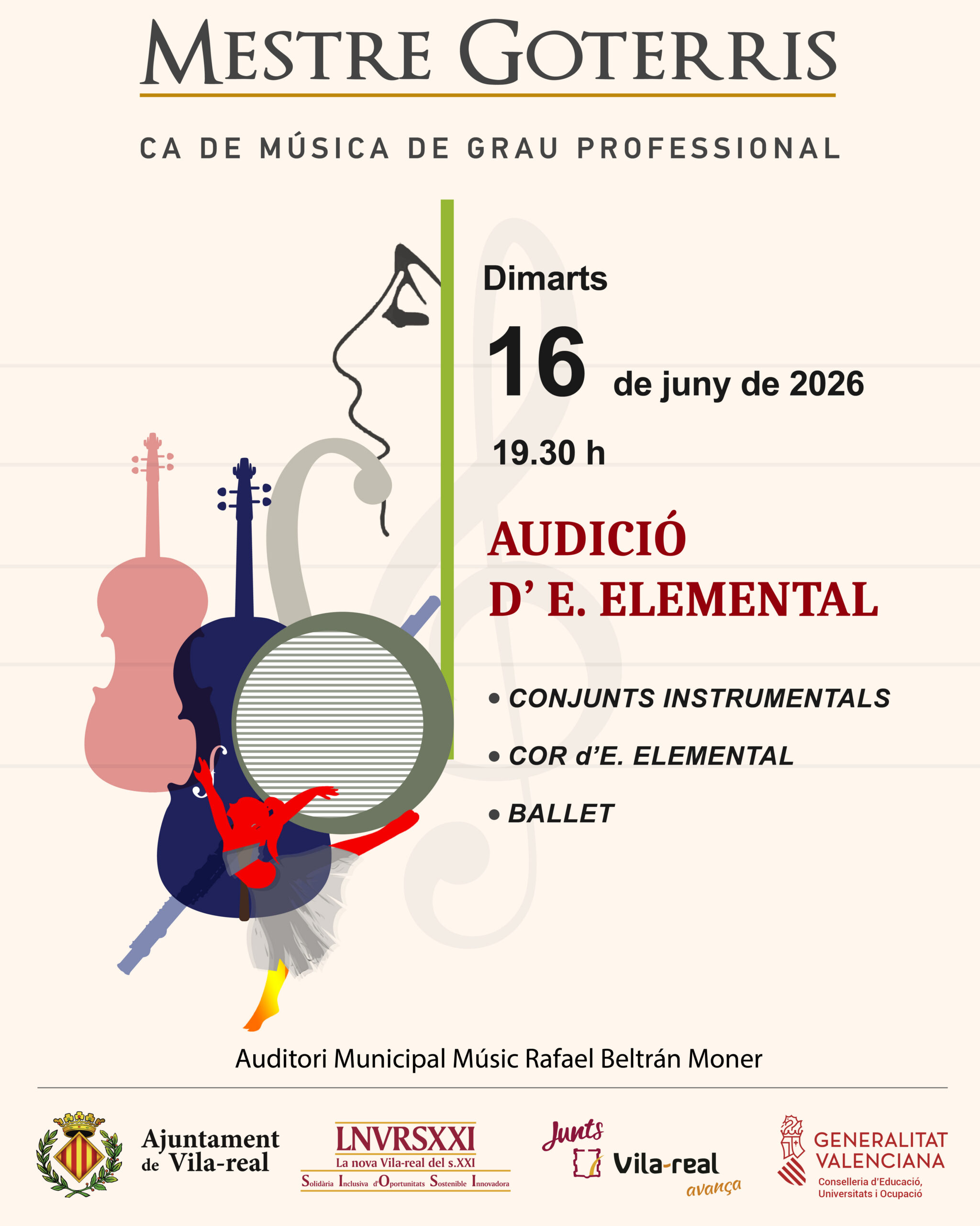 Audició final de curs de l’Ensenyament Elemental